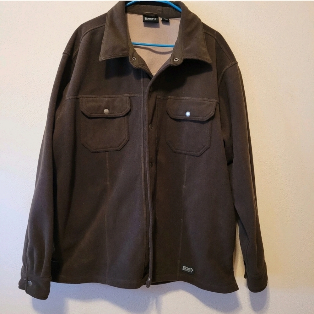 Dri-Duck DDX Flex Soft Shell Snap-Up Fleece Jacket Shirt Shacket Brown Men’s‎ XL